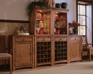 Beacon Ridge Wine Server with Hutch by American Drew