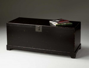 Black Distressed Cocktail Trunk by Butler