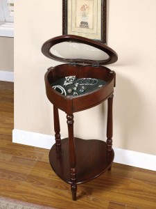 Heirloom Cherry Heart Curio Table by Powell