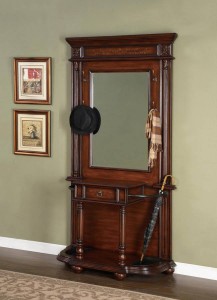 Masterpiece Mahogany Floral Hall Tree by Powell