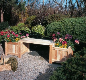 Cedar Looks Planter Bench by Rustic Cedar