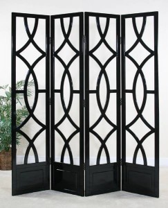 Contempo Black Lacquer Open Screen by Ultimate Accents