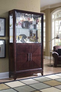 Chocolate Cherry Wine Cabinet by Pulaski