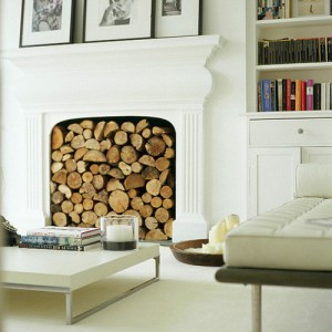 Wood in Fireplace - Homelement Furniture Design