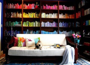Organize Books by Color - Homelement Furniture Design