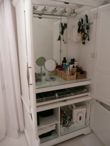 Convert an Armoire to Make-up Station - Homelement Furniture Design