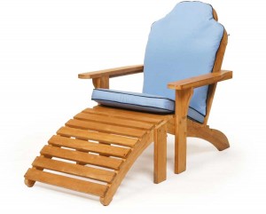 Teak Adirondak Chair with Ottoman