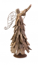 IMAX Woodland Driftwood Angel with Trumpet