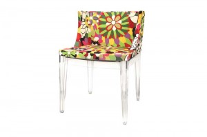 Wholesale Interiors Fiore Floral Patterned Acrylic Accent Chair