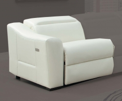 Instrumental Power Left Side Reclining Chair - White - Bonded Leather Match