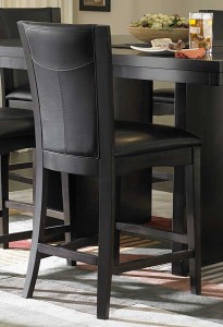 Homelegance Daisy Counter Height Chair in Dark Brown Leatherette