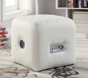 Coaster 501128 Ottoman - White