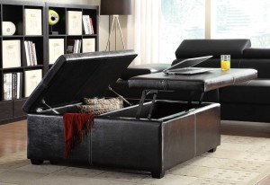 Homelegance Synergy Lift Top Storage Cocktail Ottoman