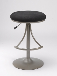 Hillsdale Venus Backless Swivel Bar Stool with Black Suede