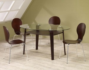 Coaster Orval Oval Glass Top Dining Set