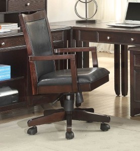 Coaster Maclay Office Chair - Dark Brown/Silver