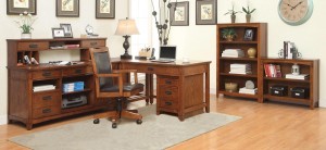 Coaster Maclay Home Office Collection - Red Brown/Black