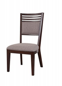 Hillsdale Denmark Side Chair - Dark Espresso - Woven Umber Fabric