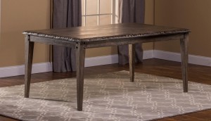 Hillsdale Lorient Rectangle Dining Table - Washed Charcoal Gray
