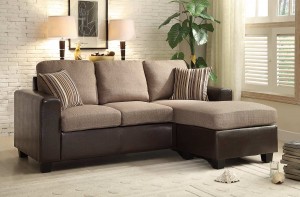 Homelegance Slater Sectional Sofa - Greyish Brown/Dark Brown