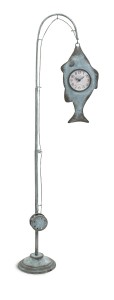 IMAX Ackland Hanging Fish and Pole Floor Clock