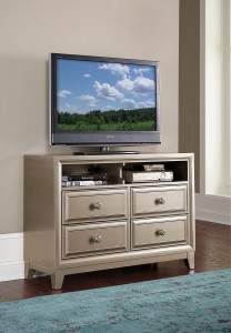 Homelegance Hedy TV Chest - Silver