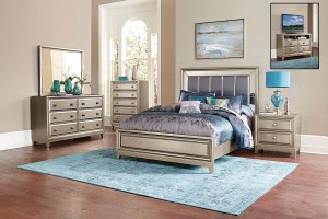 Homelegance Hedy Bedroom Set - silver