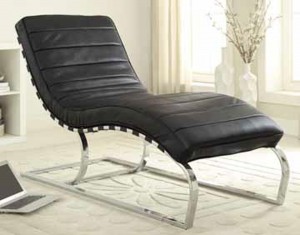 Coaster 500015 Chaise - Black