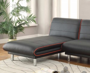 Coaster 500777 Chaise - Black/Red