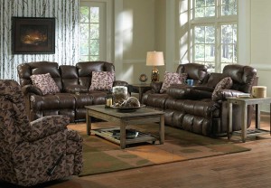 CatNapper Duck Dynasty Cedar Creek Power Lay Flat Reclining Sofa Set - Sable-Duck Camo