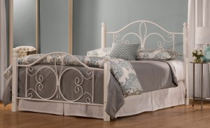 Hillsdale Ruby Wood Post Bed - Textured White