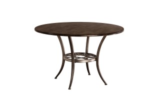Hillsdale Chandler Round Dining Table - Black Pewter/Blue Stone Top
