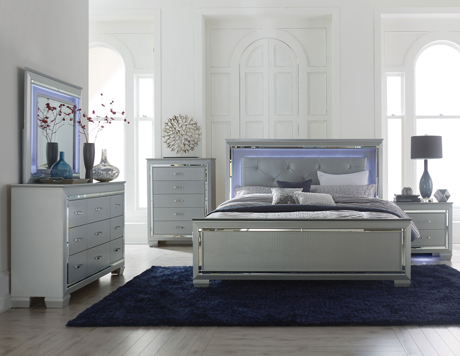 Featured: Homelegance Allura Bedroom Set with Built in LED Light