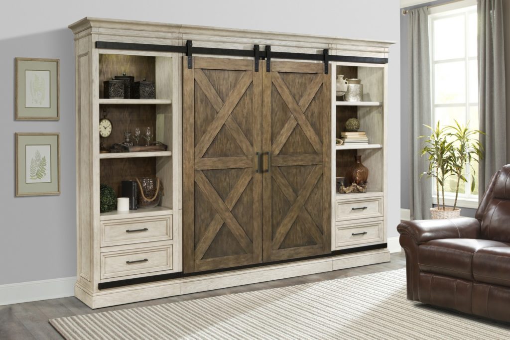 Sliding door on sale entertainment center